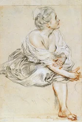 Jeune femme assise